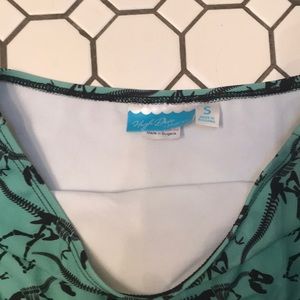 Modcloth Swim - T Rex high waisted bikini. Green. Modcloth Swim - T Rex high waisted bikini. Green.